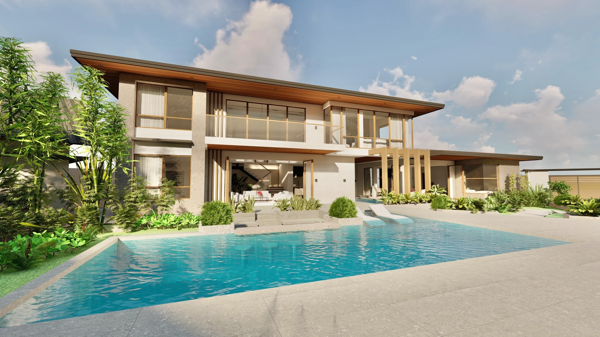 Complete exterior of The Strand beach house